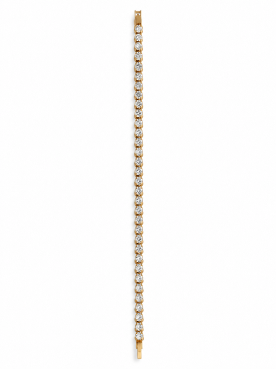 Gold and silver Tennis Bracelet with S925 Clasp
